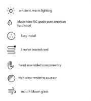 Billede af Tala Knuckle Table Lamp with Voronoi-I Bulb EU H: 26 cm - Oak/Brass  OUTLET