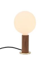 Billede af Tala Knuckle Table Lamp with Sphere IV Bulb EU H: 28 cm - Walnut/Brass  OUTLET
