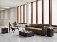 Billede af Audo Copenhagen Knitting Lounge Chair SH: 30 cm - Dark Stained Oak/Dakar 0311 Sand Leather