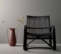 Billede af Cane-line Indoor Curve Loungestol SH: 34 cm - Black Rattan