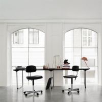 Billede af Montana Kevi 2534U Fuldpolstret Kontorstol SH: 40-53 cm - Sort Silk Læder/Aluminium