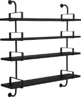 Billede af GUBI Démon 4 hylder m. 2 beslag L: 155cm - Black Stained Ash