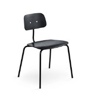 Billede af Montana Kevi 2060 Spisebordstol SH: 47 cm - Sort Finér/Sort Stel  OUTLET