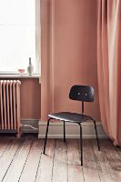 Billede af Montana Kevi 2060 Spisebordstol SH: 47 cm - Sort Finér/Sort Stel  OUTLET