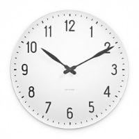 Billede af Arne Jacobsen Station Vægur Ø: 48 cm - Sort/hvid