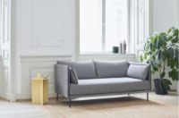 Billede af HAY Silhouette 2 Personers Sofa Mono L:171 cm - Hallingdal 166 / Black Powder Coated Steel