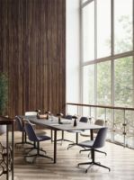 Billede af &Tradition Patch HW2 Extendable Table 240x100 cm - Oiled Walnut w. Cacao Orinoco 0749 Fenix Nano Laminate & Brass