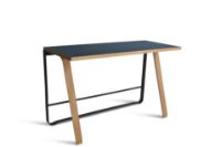 Billede af Bent Hansen Hemingway Skrivebord m. Opladerstation L: 120 cm - Matlakeret Eg/Smokey Blue Linoleum