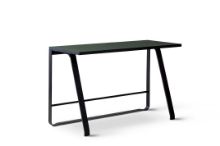 Billede af Bent Hansen Hemingway Skrivebord m. Opladerstation L: 120 cm - Sortlakeret Bøg/Conifer Green Linoleum