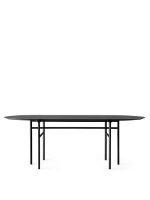 Billede af Audo Copenhagen Snaregade Dining Table Oval B: 210 cm - Black Steel / Black Oak 