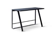 Billede af Bent Hansen Hemingway Skrivebord m. Opladerstation L: 120 cm - Sortlakeret Bøg/Smokey Blue Linoleum