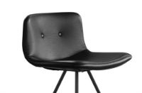 Billede af Bent Hansen Primum Bar Stool Low SH: 65 cm - Zenzo 2 207 Black Leather/Black Powder Coated Steel