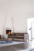 Billede af Mogens Hansen MH2614 3 pers. sofa L: 210 cm - Frej 18 Læder/Børstet stål