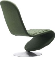 Billede af Verpan System 1-2-3 Lounge Chair Deluxe SH: 38 cm - Divina Melange 971 Green/Aluminium