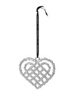 Billede af Rosendahl Karen Blixens Jul Flettet Julehjerte H: 10,8 cm - Forsølvet OUTLET