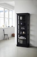 Billede af Lindebjerg Design Dark Oak N1 Vitrineskab Højrehængt Dør 70x210 cm - Mørkbejdset Eg