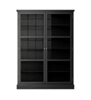 Billede af Lindebjerg Design Dark Oak N2 Vitrineskab 145x210 cm - Sortbejdset Eg