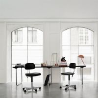 Billede af Montana Kevi 2534U Fuldpolstret Kontorstol SH: 40-53 cm - Sort Elegance Læder/Aluminium 