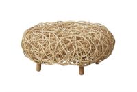 Billede af Cane-line Indoor Loop Fodskammel Ø: 50 cm - Natural Rattan