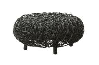 Billede af Cane-line Indoor Loop Fodskammel Ø: 50 cm - Black Rattan