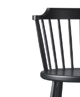 Billede af FDB Møbler J18 Spisebordsstol SH: 45 cm - Sort