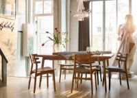 Billede af FDB Møbler J48 Stol Poul M. Volther Siddehøjde: 46 cm - Eg/Mørkebrun Læder 