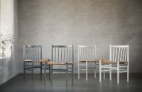 Billede af FDB Møbler J80 Jørgen Bækmark Stol SH: 45 cm - Moss Grey/Natur Flet
