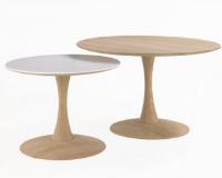 Billede af Snedkergaarden Nanna Ditzel Trisse Cafébord ND 109 Ø: 90 cm - Ubehandlet Eg