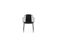 Billede af Normann Copenhagen Studio Armchair 44cm Frontpolstret - Sort/Sort læder