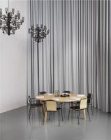 Billede af Normann Copenhagen Studio Armchair 44cm Frontpolstret - Sort/Sort læder