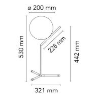 Billede af FLOS IC Lights Bordlampe T1 High H: 53 cm - Red Burgundy