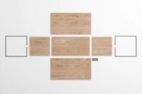 Billede af Moebe Storage Box 60x31 cm - Oak / Black Steel 