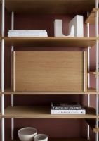Billede af Moebe Storage Box 60x31 cm - Oak / White Steel 