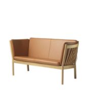 Billede af FDB Møbler J148 2 pers. Sofa Erik Ole Jørgensen L:150 cm - Eg Natur/Cognac Læder