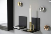 Billede af FROST LIVING LULU Knage Ø: 6cm - Poleret Guld/Mat Sort