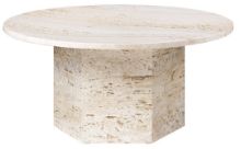 Billede af GUBI Epic Coffee Table Ø: 80 cm - White Travertine