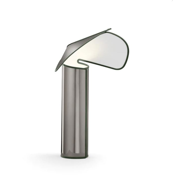 Billede af FLOS Chiara T Bordlampe H: 41 cm - Dark Grey/Olive Green Edge