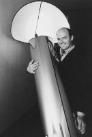 Billede af FLOS Chiara F Gulvlampe H: 145cm - Stainless Steel/Black Edge