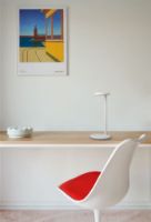 Billede af FLOS Oblique QI Bordlampe H: 35cm - Gloss Grey