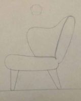 Billede af Audo Copenhagen Ingeborg Loungestol SH: 40 cm - Sheepskin Moonlight/Dark Stained Oak