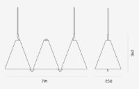 Billede af LYFA Bent Karlby MOSAIK SIDEBYSIDE III 250 Pendel Ø: 25 cm - Mat Hvid OUTLET