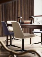 Billede af &Tradition Patch HW1 Extendable Table 180x90 cm - Smoked Oiled Oak w. Griogo Londra 0718 Fenix Nano Laminate & Brass