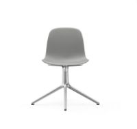 Billede af Normann Copenhagen Form Drejestol SH: 44cm - Grå/Aluminium