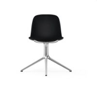 Billede af Normann Copenhagen Form Drejestol SH: 44cm - Sort/Aluminium