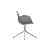 Billede af Normann Copenhagen Form Drejestol m. armlæn SH: 44cm - Grå/Aluminium
