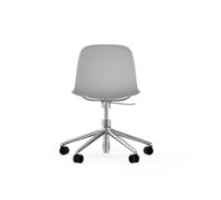 Billede af Normann Copenhagen Form Drejestol m. hjul - Hvid/Aluminium