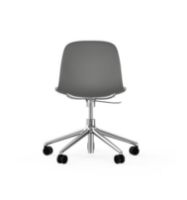 Billede af Normann Copenhagen Form Drejestol m. hjul - Grå/Aluminium