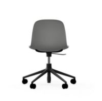 Billede af Normann Copenhagen Form Drejestol m. hjul - Grå/Sort Aluminium