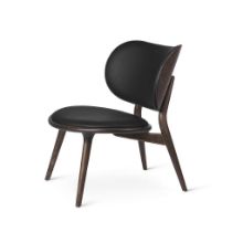 Billede af Mater The Lounge Chair SH: 40 cm - Black Leather/Sirka Grey Stain Oak