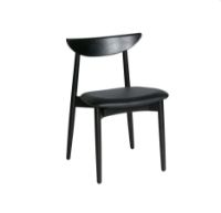 Billede af Haslev Symphony Spisebordsstol SH: 45cm - Sortbejdset Eg